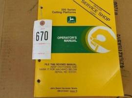 John Deere 200 Series Platforms Operator's Manual