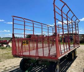 H & S 9X18 Bale Wagons and Trailer