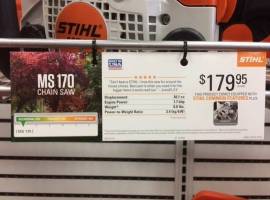 2022 Stihl MS170 Lawn and Garden